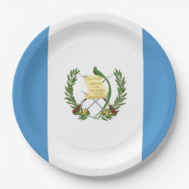 Plato De Papel Bandera: Guatemala