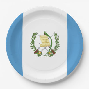Plato De Papel Bandera: Guatemala