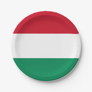 Plato De Papel Bandera húngara