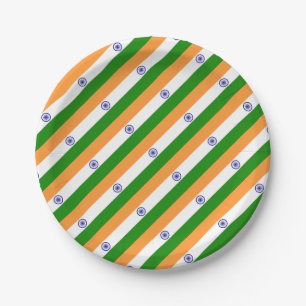 Plato De Papel Bandera india - Imagen de alta calidad