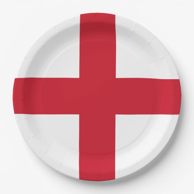Plato De Papel Bandera inglesa (Inglaterra) (Anverso)