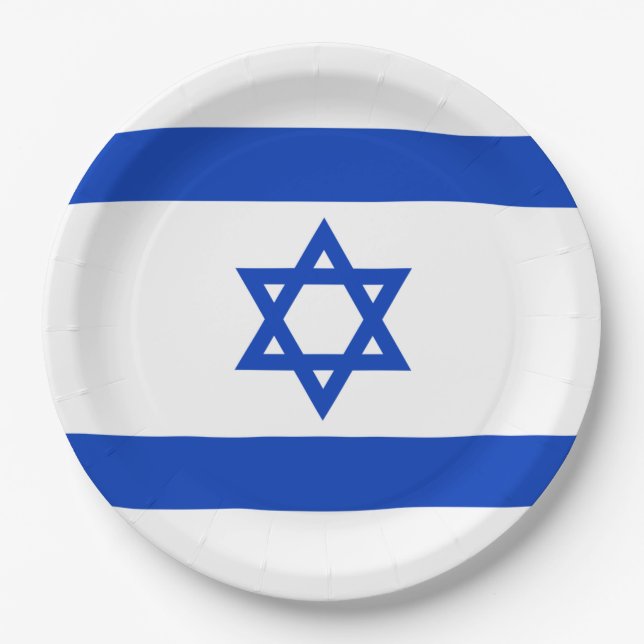 Plato De Papel Bandera israelí (Israel) (Anverso)