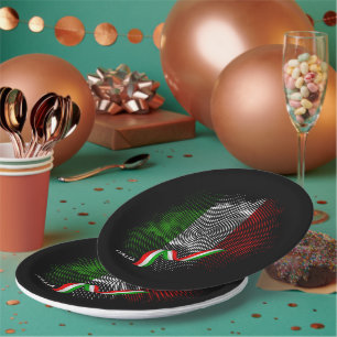 Plato De Papel bandera italiana