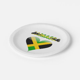 Plato De Papel Bandera jamaicana