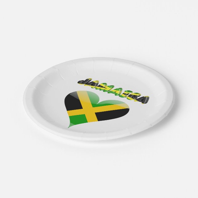 Plato De Papel Bandera jamaicana (Angular)