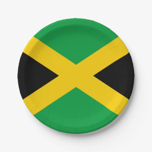 Plato De Papel Bandera jamaicana