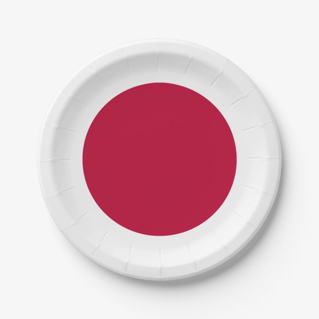 Plato De Papel Bandera japonesa (Anverso)