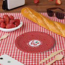 Plato De Papel Bandera Mexicana Amor Rojo
