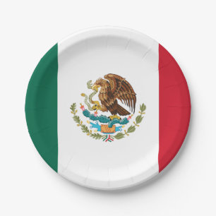 Plato De Papel Bandera mexicana - Bandera de México