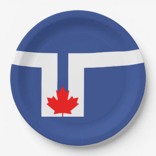 Plato De Papel Bandera municipal de Toronto (Canadá)