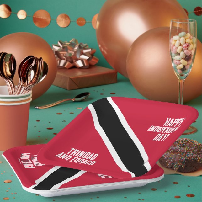 Plato De Papel Bandera nacional del Día de la Independencia de Tr (Multi)