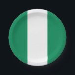 Plato De Papel Bandera nigeriana (nigeriana)<br><div class="desc">Productos de bandera mundial de Personalizable - Por favor,  no dude en agregar su propio texto.</div>