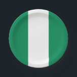 Plato De Papel Bandera nigeriana (nigeriana)<br><div class="desc">Productos de bandera mundial de Personalizable - Por favor,  no dude en agregar su propio texto.</div>