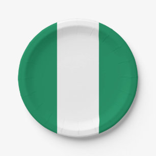 Plato De Papel Bandera nigeriana (nigeriana)