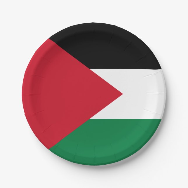 Plato De Papel Bandera palestina (palestina) (Anverso)