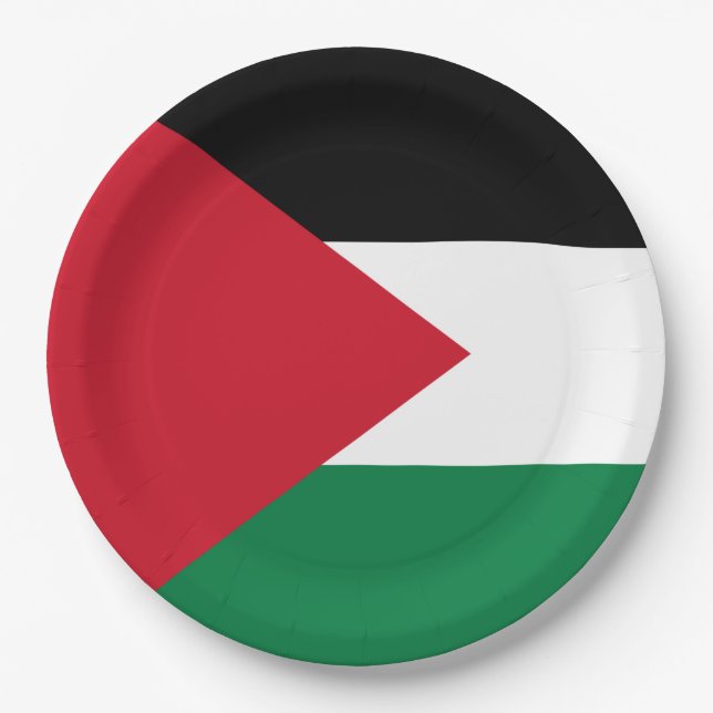 Plato De Papel Bandera palestina (Palestina) (Anverso)