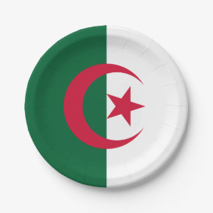 Plato De Papel Bandera patriótica argelina