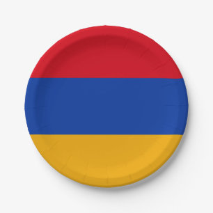 Plato De Papel Bandera patriótica armenia