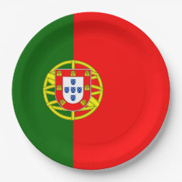 Plato De Papel Bandera portuguesa (Portugal)