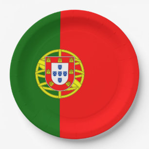 Plato De Papel Bandera portuguesa (Portugal)