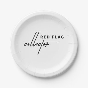Plato De Papel Bandera Roja - Celebrando los Rótulos