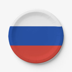 Plato De Papel Bandera (rusa) de Rusia