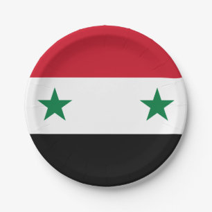 Plato De Papel Bandera siria (siria)