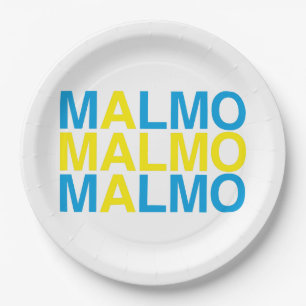 Plato De Papel Bandera sueca MALMO