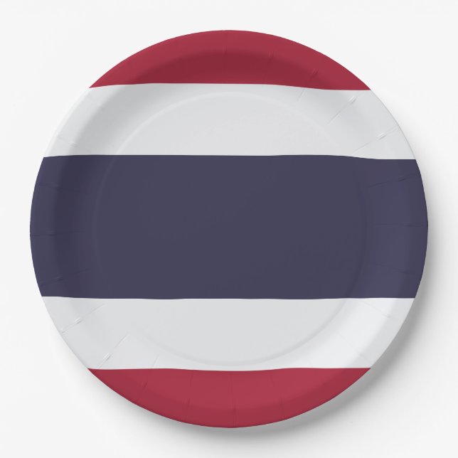 Plato De Papel Bandera tailandesa (Tailandia) (Anverso)
