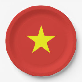 Plato De Papel Bandera vietnamita (Vietnam)