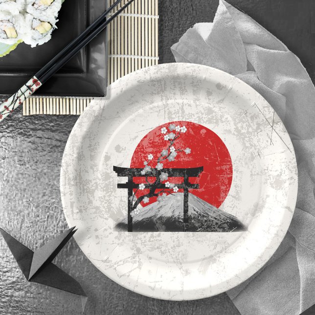 Plato De Papel Bandera y símbolos de Japón ID153 (Subido por el creador)