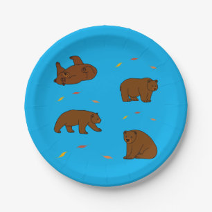 Plato De Papel Baños marrones