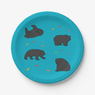 Plato De Papel Baños negros