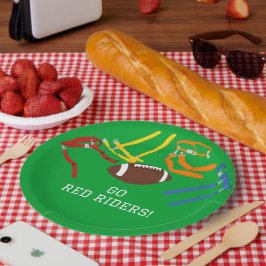 Plato De Papel Banquete de Fútbol de fin de Fiesta de temporada