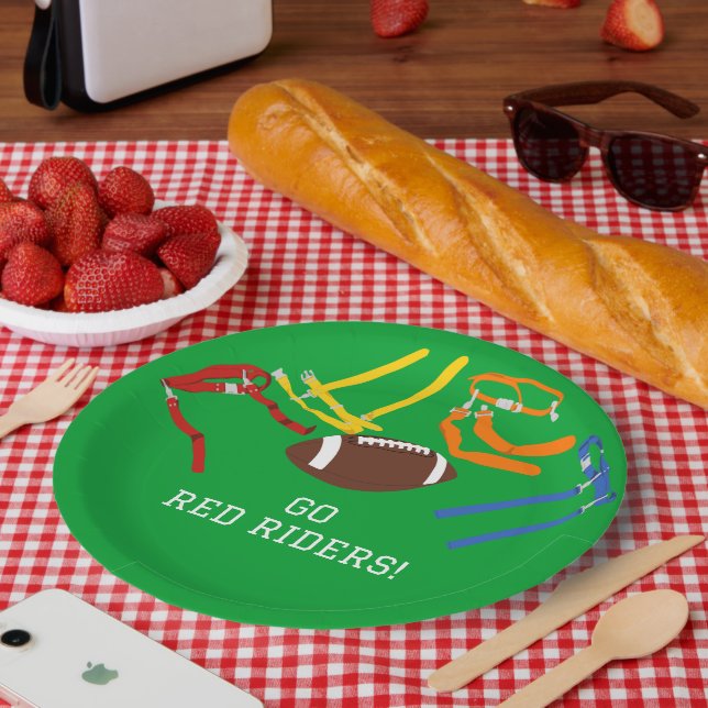 Plato De Papel Banquete de Fútbol de fin de Fiesta de temporada (Picnic)