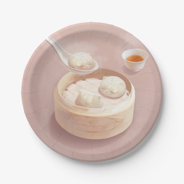 Plato De Papel Bao Baby - Tea Time Bao Buddies (Anverso)