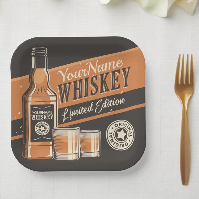 Plato De Papel Bar occidental personalizado para botellas de lico (Subido por el creador)