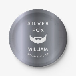 Plato De Papel Barba de cumpleaños Silver fox hombres de moda gri