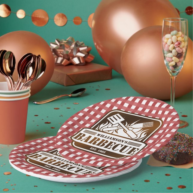 Plato De Papel Barbacoa personalizada (Multi)