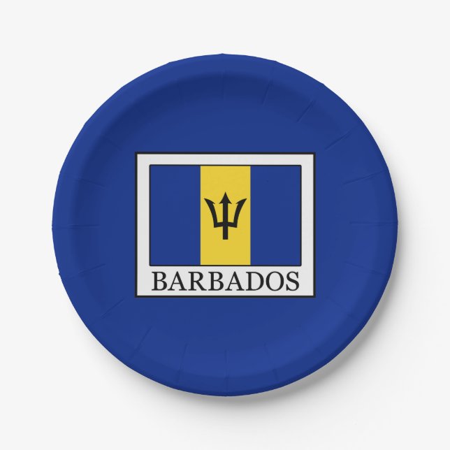 Plato De Papel Barbados (Anverso)