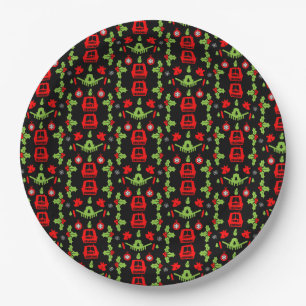 Plato De Papel Barcazas navideñas Canal de Navidad
