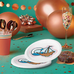 Plato De Papel Barco de juguete