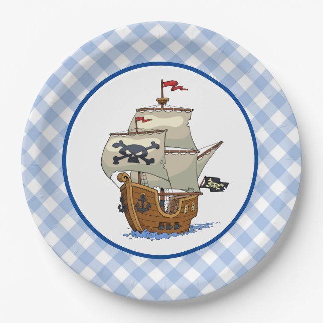 Plato De Papel Barco pirata (Anverso)