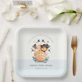 Plato De Papel Barco pirata pirata limpio Lion Cub Baby Shower