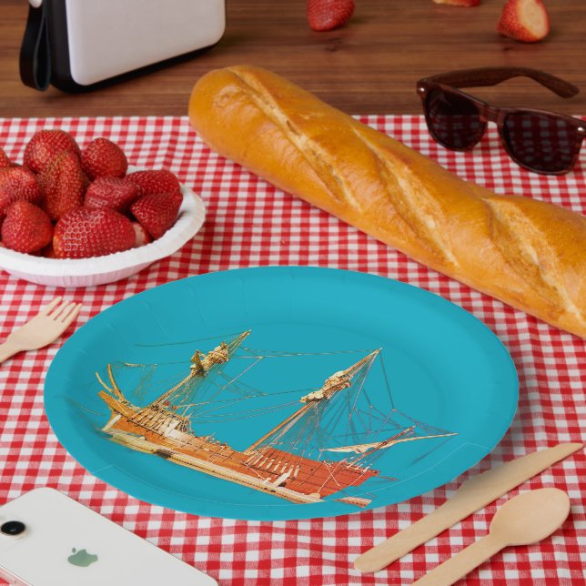 Plato De Papel Barco pirata San Salvador (Picnic)