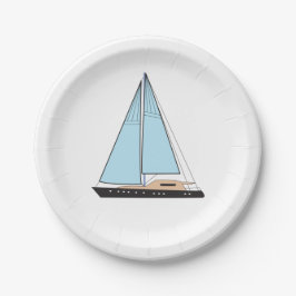 Plato De Papel Barco velero de lujo