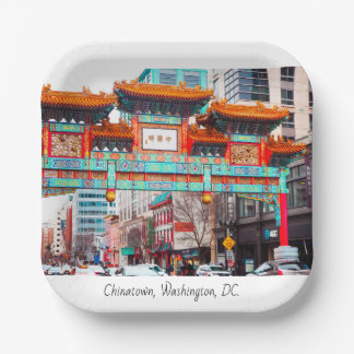Plato De Papel Barrio Chino en Washington, DC.