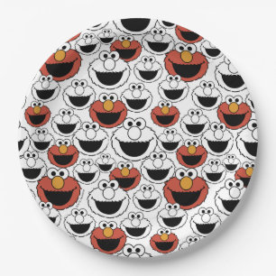 Plato De Papel Barrio Sésamo Elmo - Segundo Cumpleaños