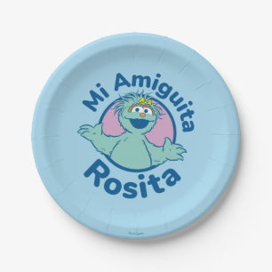 Plato De Papel Barrio Sésamo Mi Amiguita Rosita