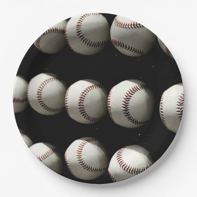 Plato De Papel Baseballs (Anverso)